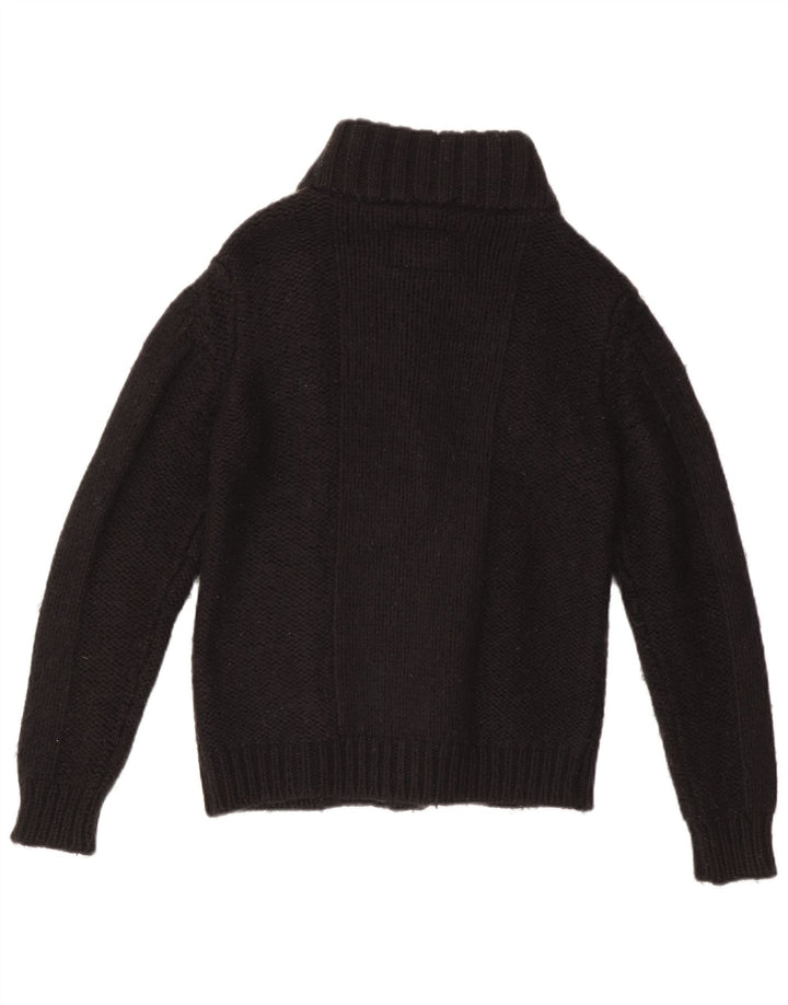 Energie Suéter tipo cárdigan para hombre, mediano, negro