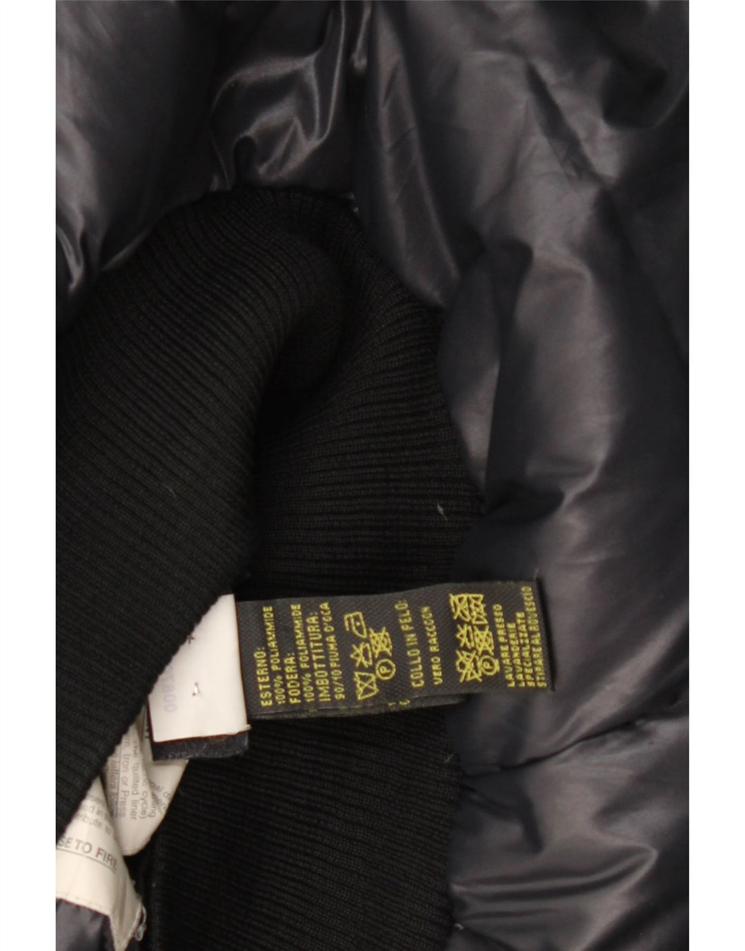 Blauer Chaqueta Acolchada con Capucha para Mujer UK 40 Mediana Azul Marino Poliamida