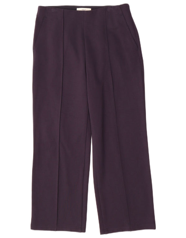 Marks & Spencer Pantalones Casuales para Mujer UK 10 Small W28 L26 Azul Marino