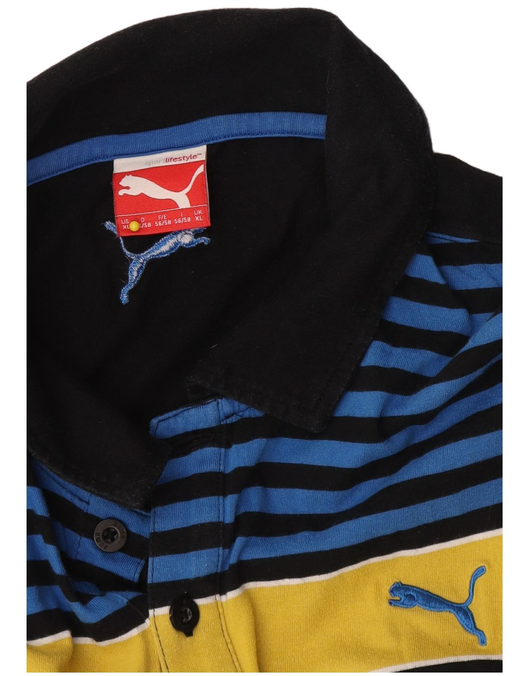 Polo Puma Hombre XL Negro Colorblock