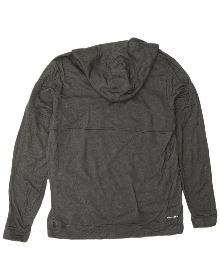 ADIDAS Hombre Climawarm Sudadera con capucha Jumper XL Poliéster gris manchado