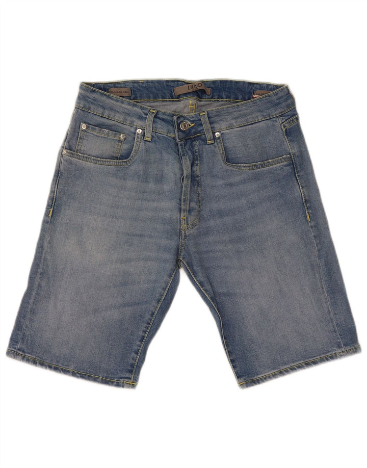 Pantalones cortos de mezclilla ajustados regulares para hombre Liu Jo W32 Algodón azul medio
