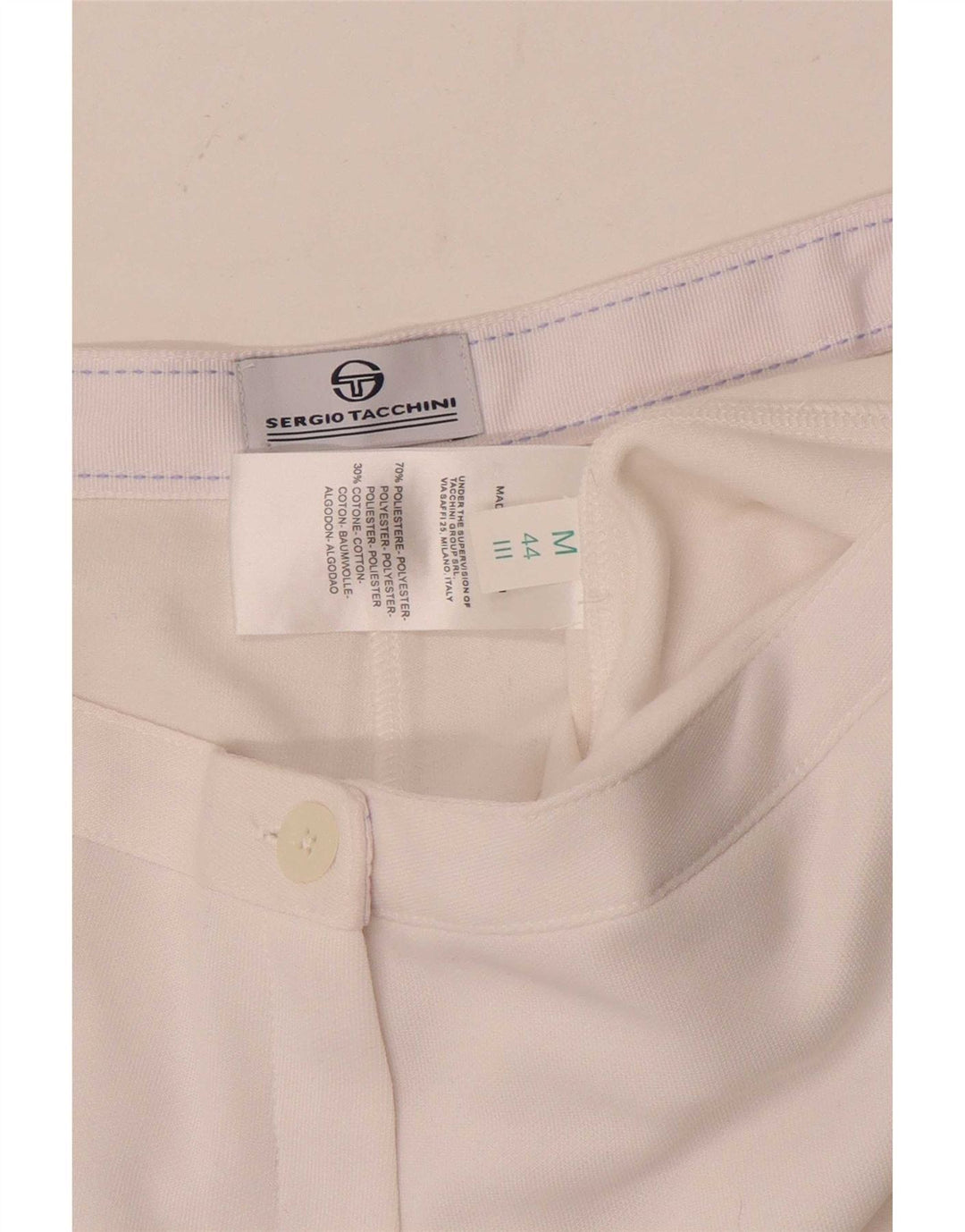 Shorts Mujer Sergio Tacchini Medium W30 Poliéster Blanco