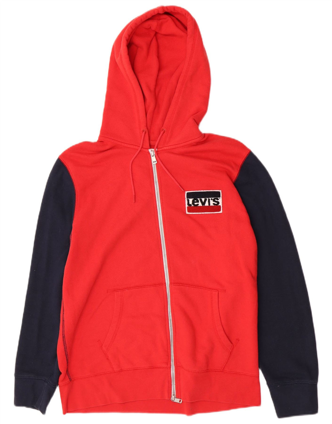 Levi's Hombre Sudadera Con Capucha Y Cremallera De Algodón Color Block Rojo Grande