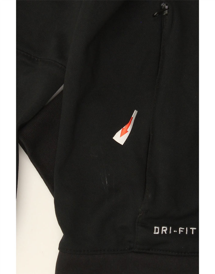 Nike Hombre Dri Fit Chándal Top Chaqueta Pequeña Negro Colorblock Poliéster