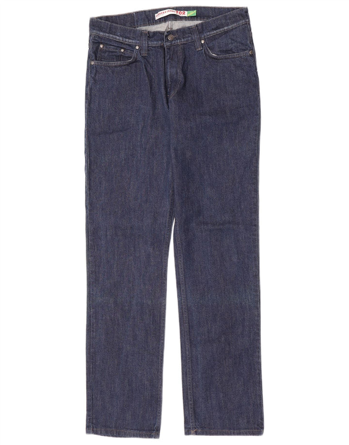 Carrera Hombre 702 Vaqueros Rectos W34 L33 Algodón Azul