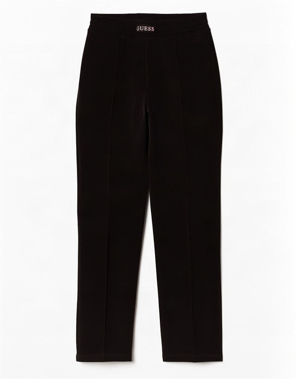 Guess Pantalones de chándal de terciopelo para mujer UK 10 Small Poliéster negro