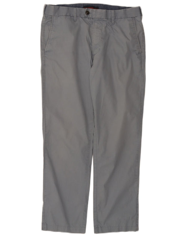 Marks & Spencer Pantalones chinos rectos para hombre W34 L29 Algodón azul