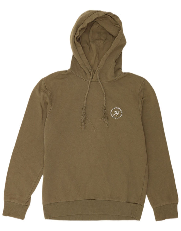 Jack & Jones Hombre Regular Fit Sudadera Con Capucha Jersey Pequeño Verde Algodón