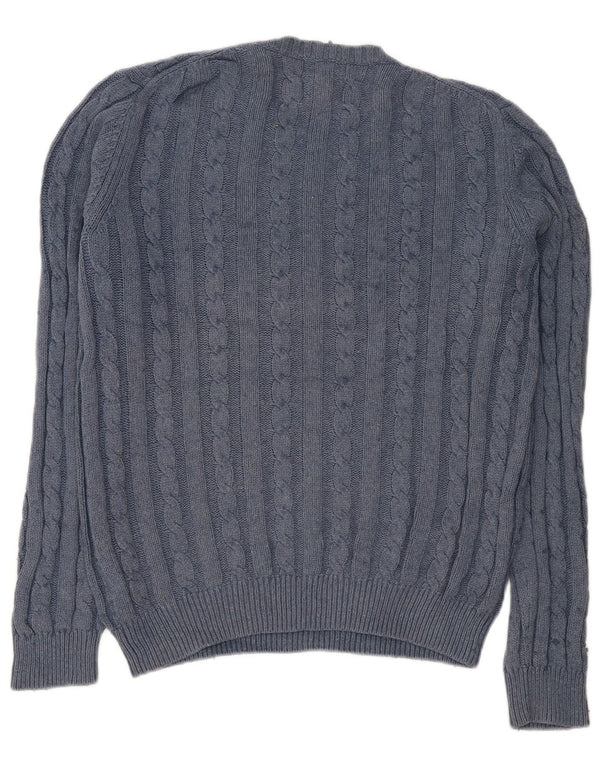 Farah Mens Crew Neck Jumper Sweater Small Azul Marino Algodón