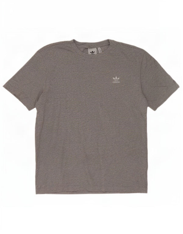 Camiseta Adidas Hombre Top Algodón Gris Medio
