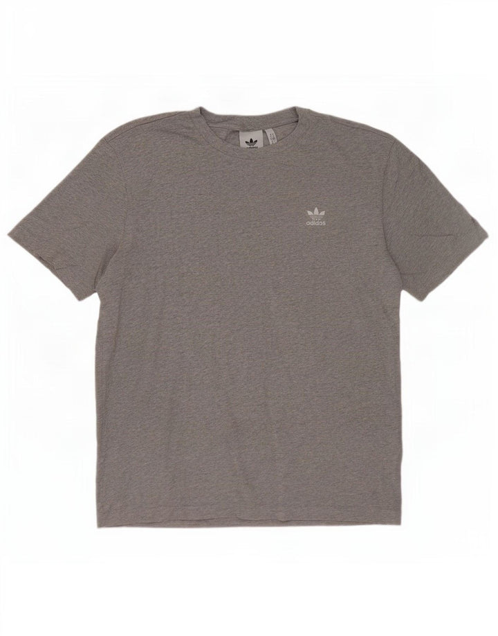 Camiseta Adidas Hombre Top Algodón Gris Medio
