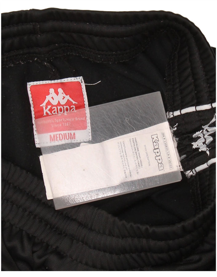 KAPPA Pantalones de chándal gráficos para mujer UK 40 Mediano Poliéster negro