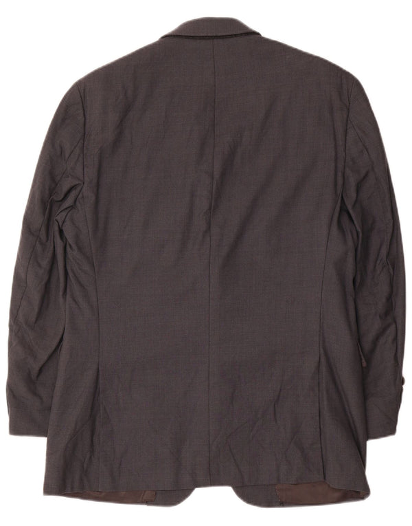 Dkny Chaqueta tipo blazer de 2 botones para hombre UK 37 Small Grey Wool