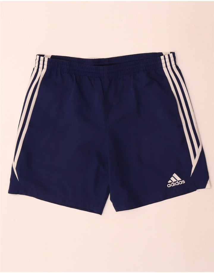 Adidas - Pantalones cortos deportivos para hombre, talla grande, color azul marino, poliéster
