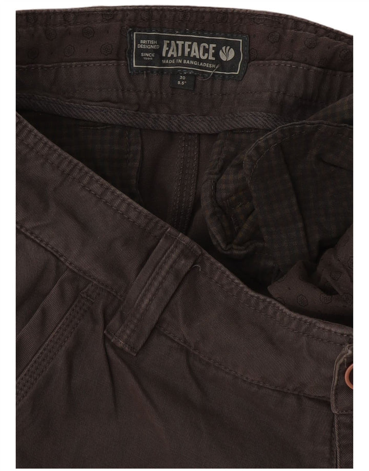 Pantalones cortos chinos para hombre Fat Face W30 Algodón gris medio