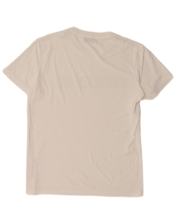 DIESEL Camiseta gráfica para hombre Top Small White Cotton