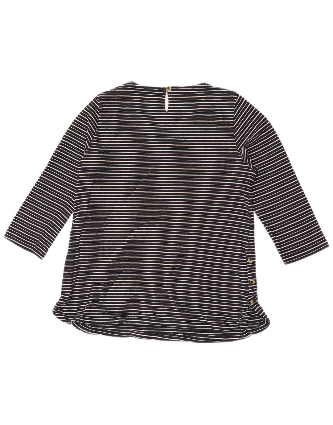 Camiseta para mujer Fat Face manga 3/4 UK 40 Small azul marino a rayas