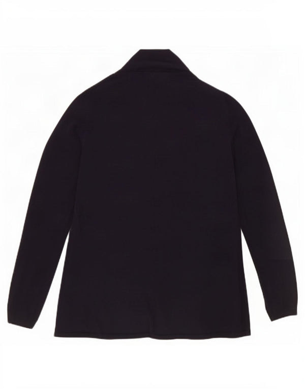 Zara Mujer Cárdigan Abierto Suéter UK 10 Small Azul Marino