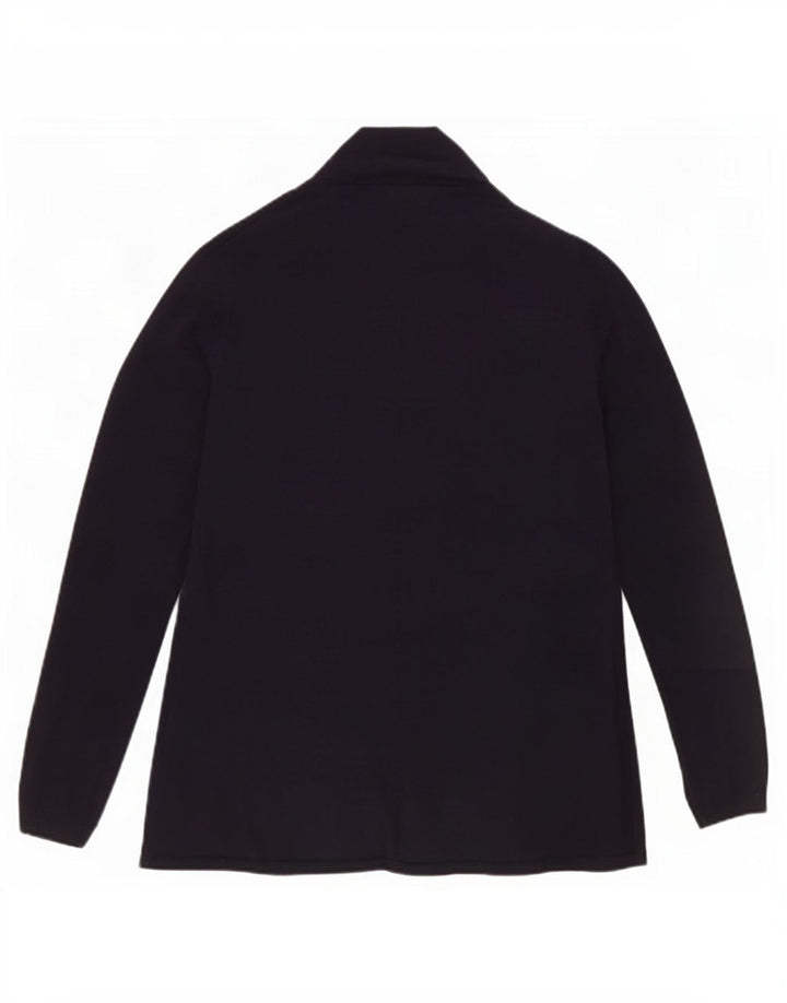 Zara Mujer Cárdigan Abierto Suéter UK 10 Small Azul Marino
