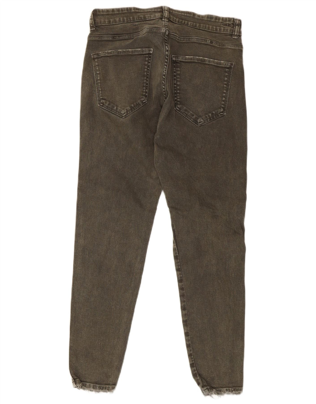 Zara Jeans ajustados desgastados para hombre EU 42 Medium W32 L27 Algodón caqui