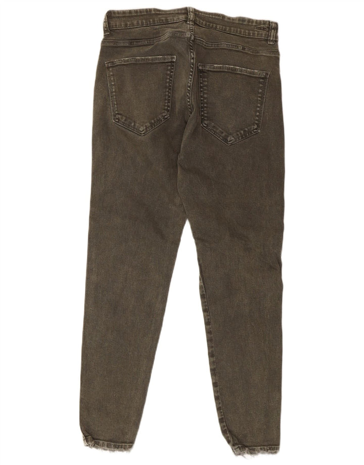 Zara Jeans ajustados desgastados para hombre EU 42 Medium W32 L27 Algodón caqui