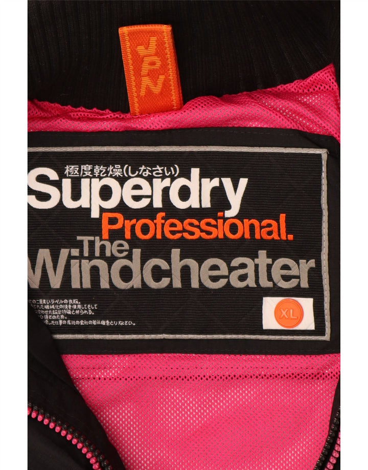 Superdry Chaqueta Cortavientos The Windcheater para Mujer UK 40 XL Nylon Negro