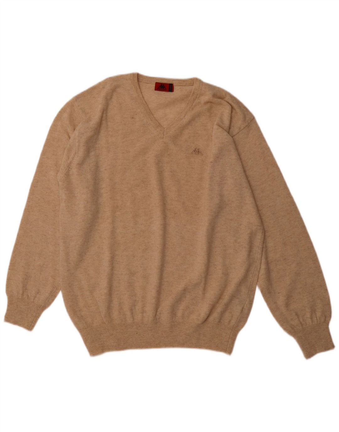KAPPA Jersey con Cuello en V para Hombre XL Beige Lana de Cordero