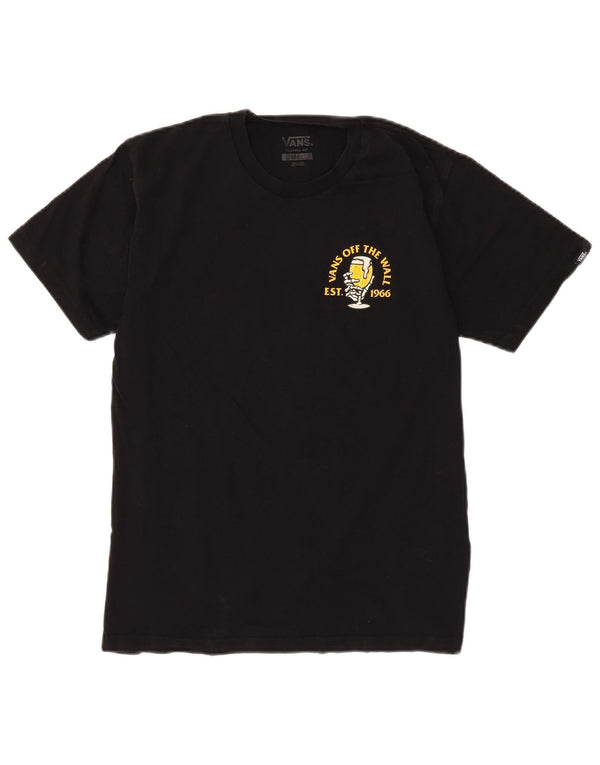 Vans Camiseta con gráfico de ajuste clásico para hombre Top pequeño de algodón negro