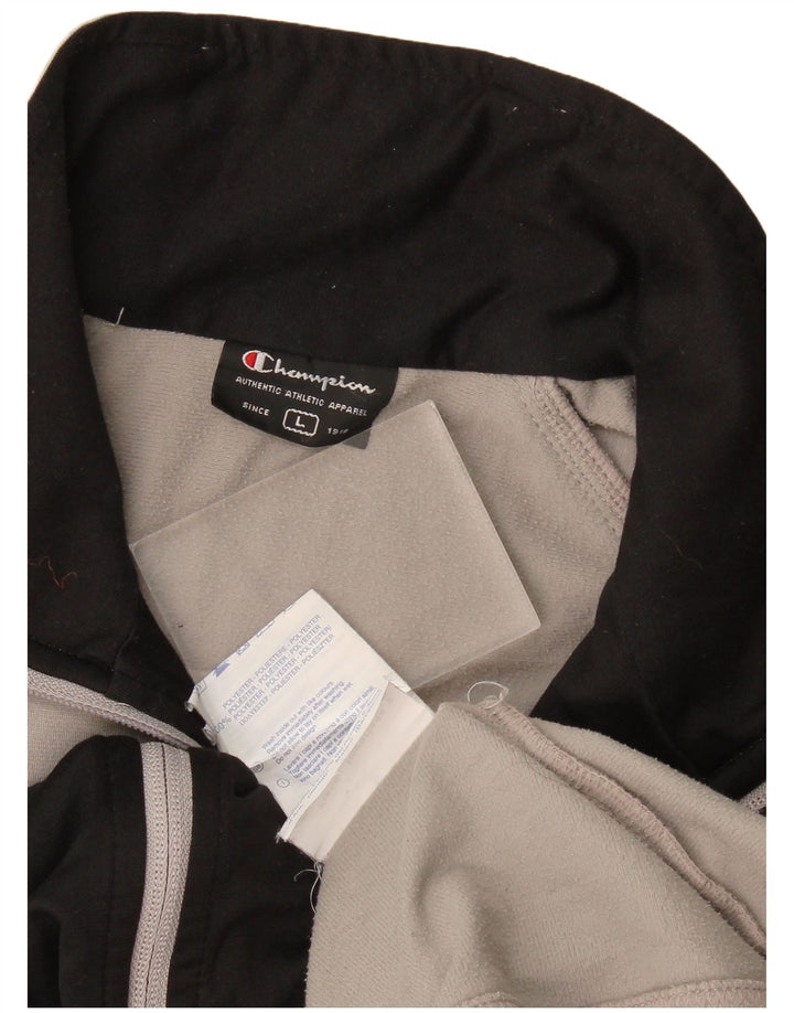 Champion Chaqueta de chándal para hombre, poliéster gris grande