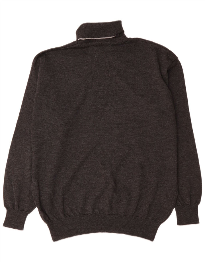 Sergio Tacchini Jersey con cuello vuelto para hombre, talla grande, gris