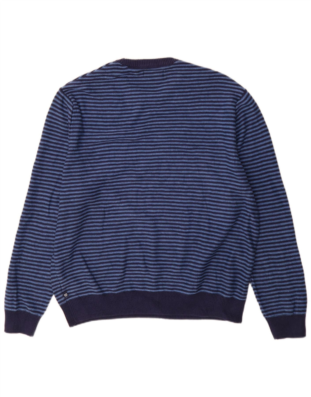 Chaps Jersey de cuello redondo para hombre XL de algodón a rayas azules