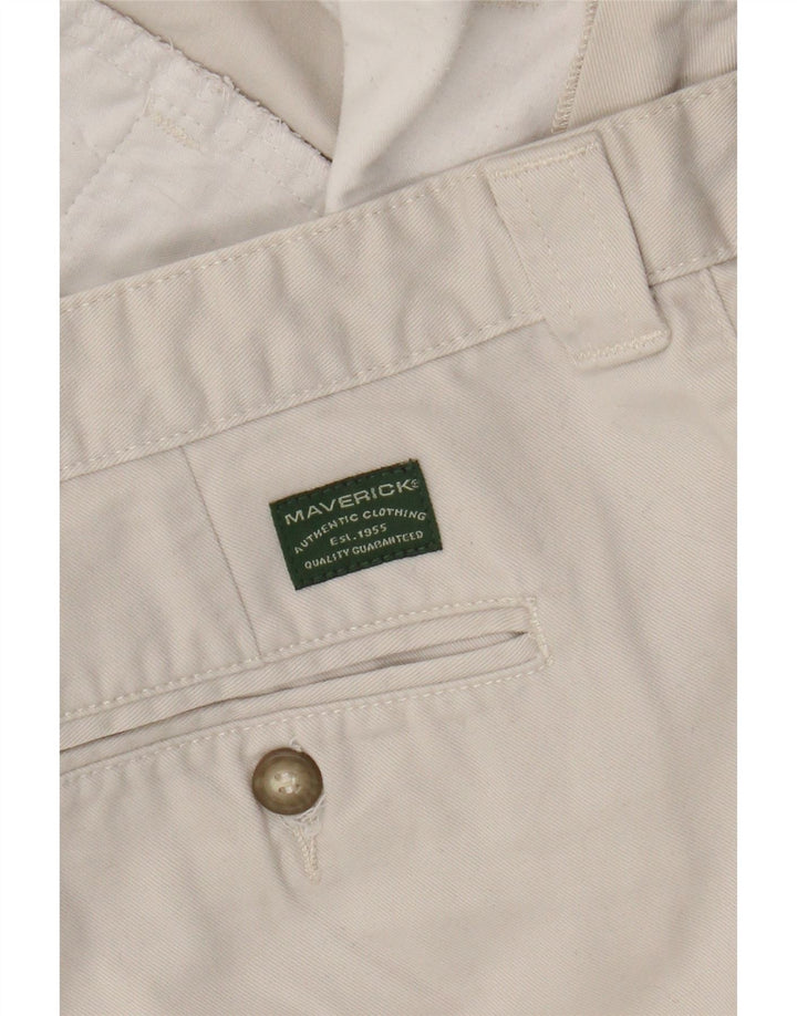 MAVERICK Pantalón cargo recto para hombre W36 L30 Algodón blanco