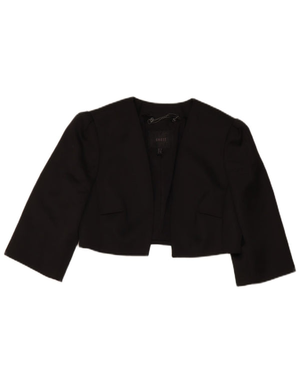 Coast Chaqueta Bolero de Manga 3/4 para Mujer UK 8 Small Poliéster Negro