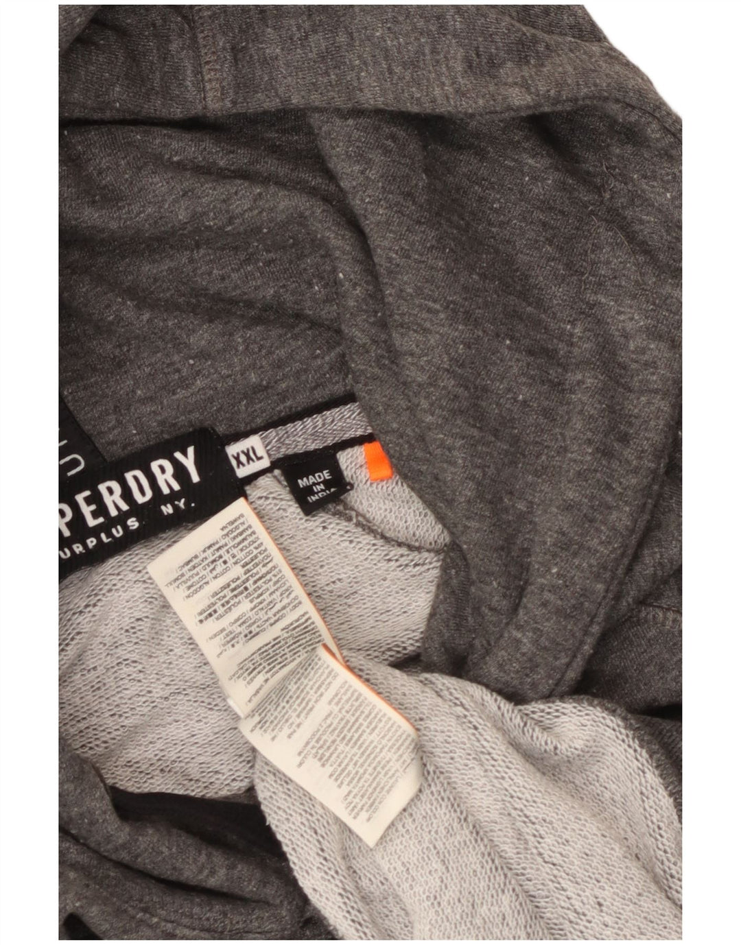 Superdry Jersey con capucha gráfica para hombre 2XL Poliéster gris