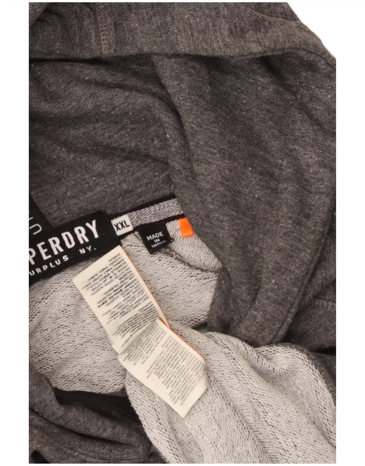 Superdry Jersey con capucha gráfica para hombre 2XL Poliéster gris