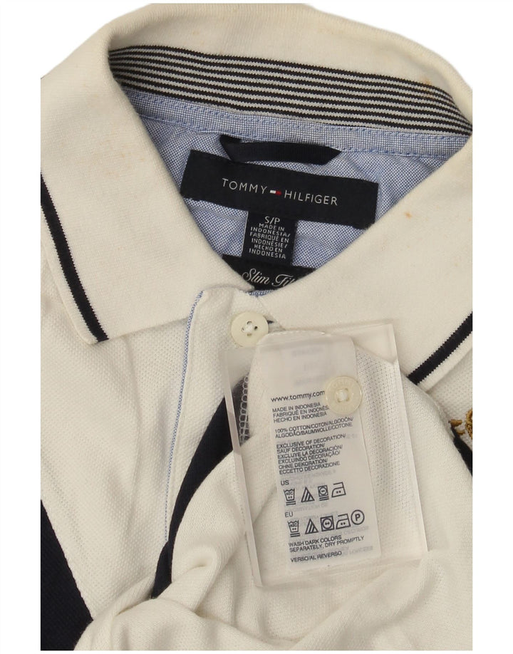 Tommy Hilfiger Polo De Corte Slim Con Gráfico Para Hombre Blanco Pequeño Colorblock
