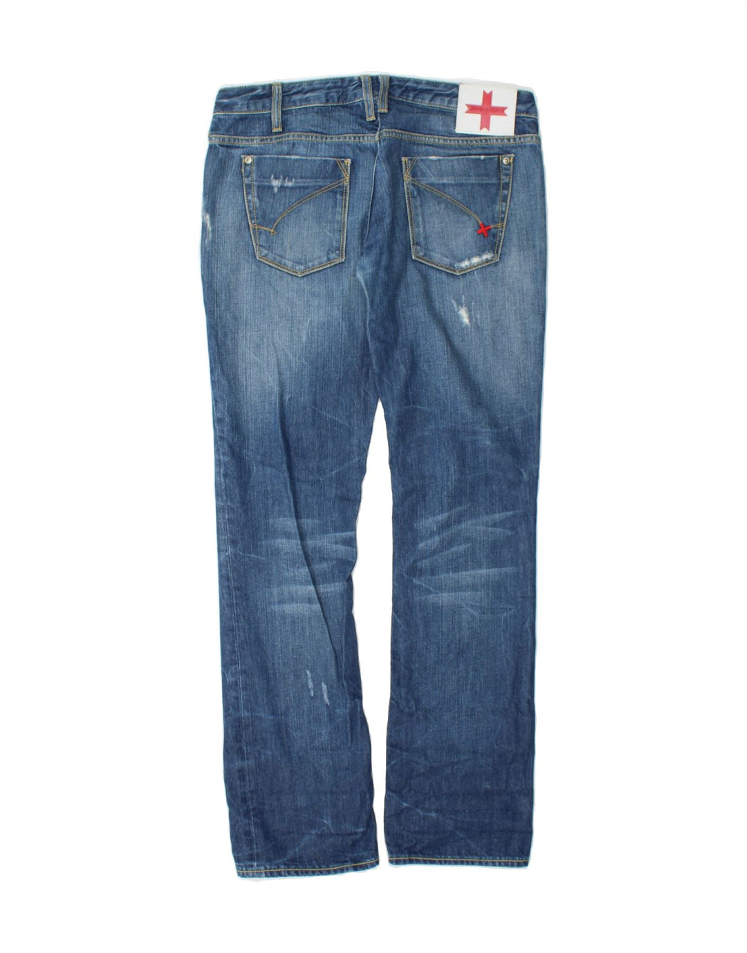 ZU ELEMENTS Womens Albertine Distressed Bootcut Jeans W32 L31  Blue Vintage Zu Elements and Second-Hand Zu Elements from Messina Hembry 