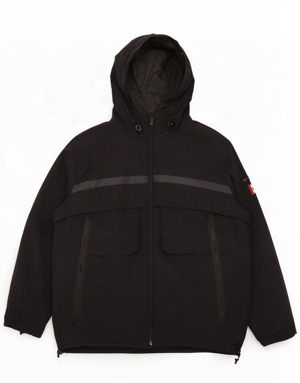 Canadiens Chaqueta acolchada con capucha para hombre UK 42 XL Bloque de color negro