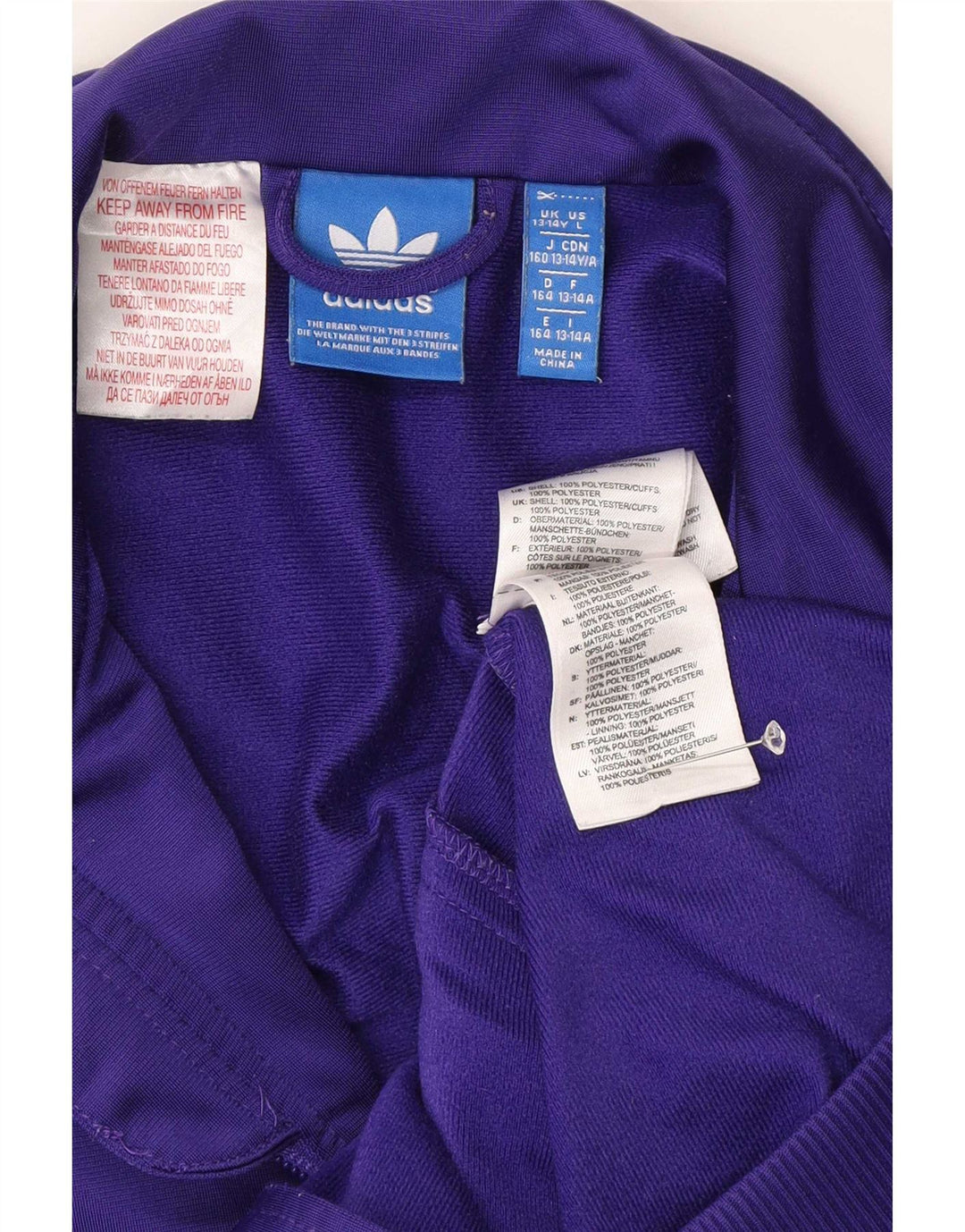 Adidas Chaqueta Chándal Niña 13-14 Años Morado Poliéster