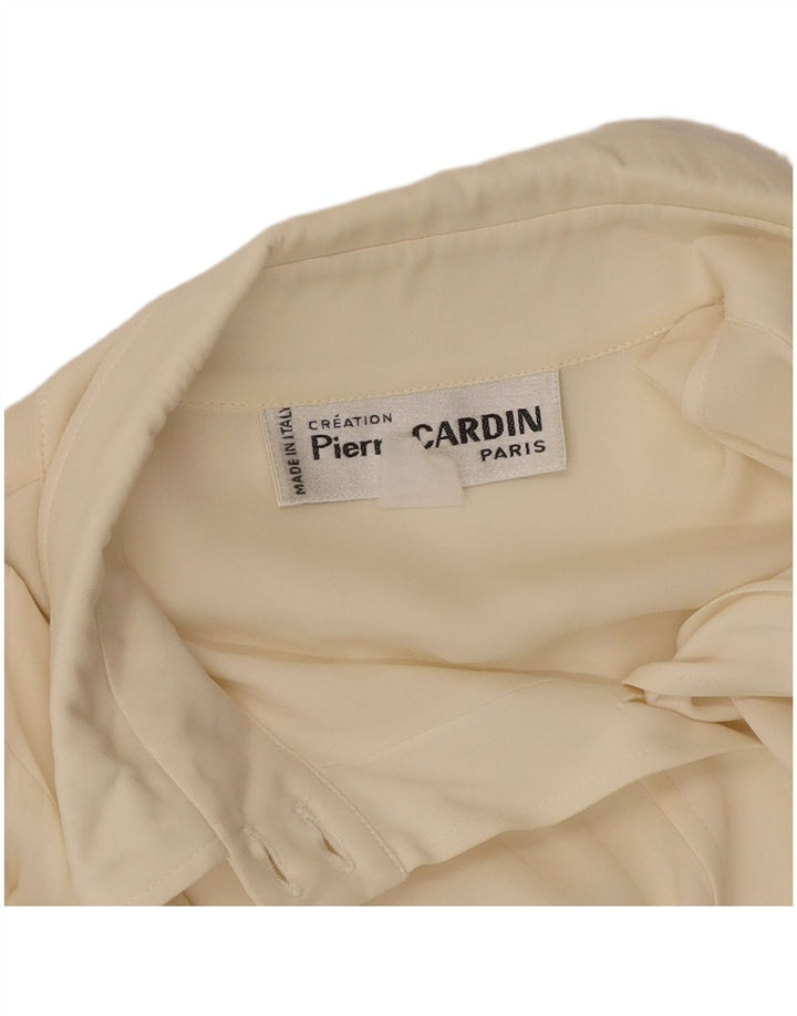Pierre Cardin Blusa para mujer UK 12 Medium Off White