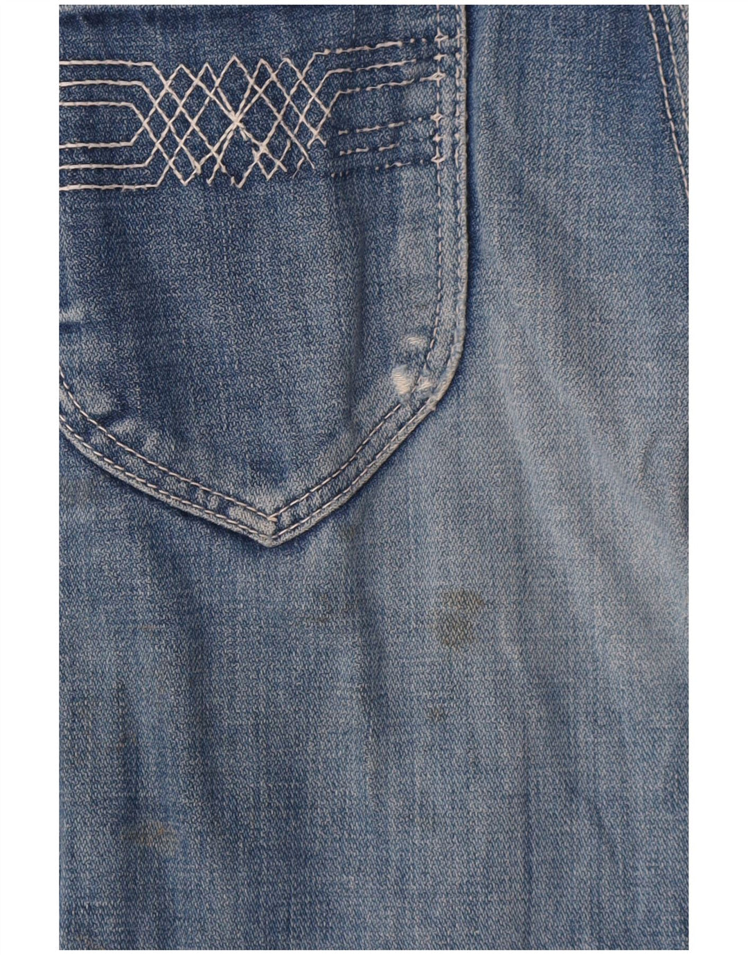 Wrangler Pantalones Cortos De Mezclilla Desgastados W29 Azul Medio