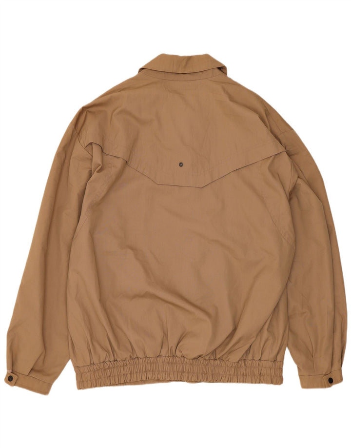 Vintage hombres chaqueta bomber de gran tamaño EU 50 algodón marrón grande