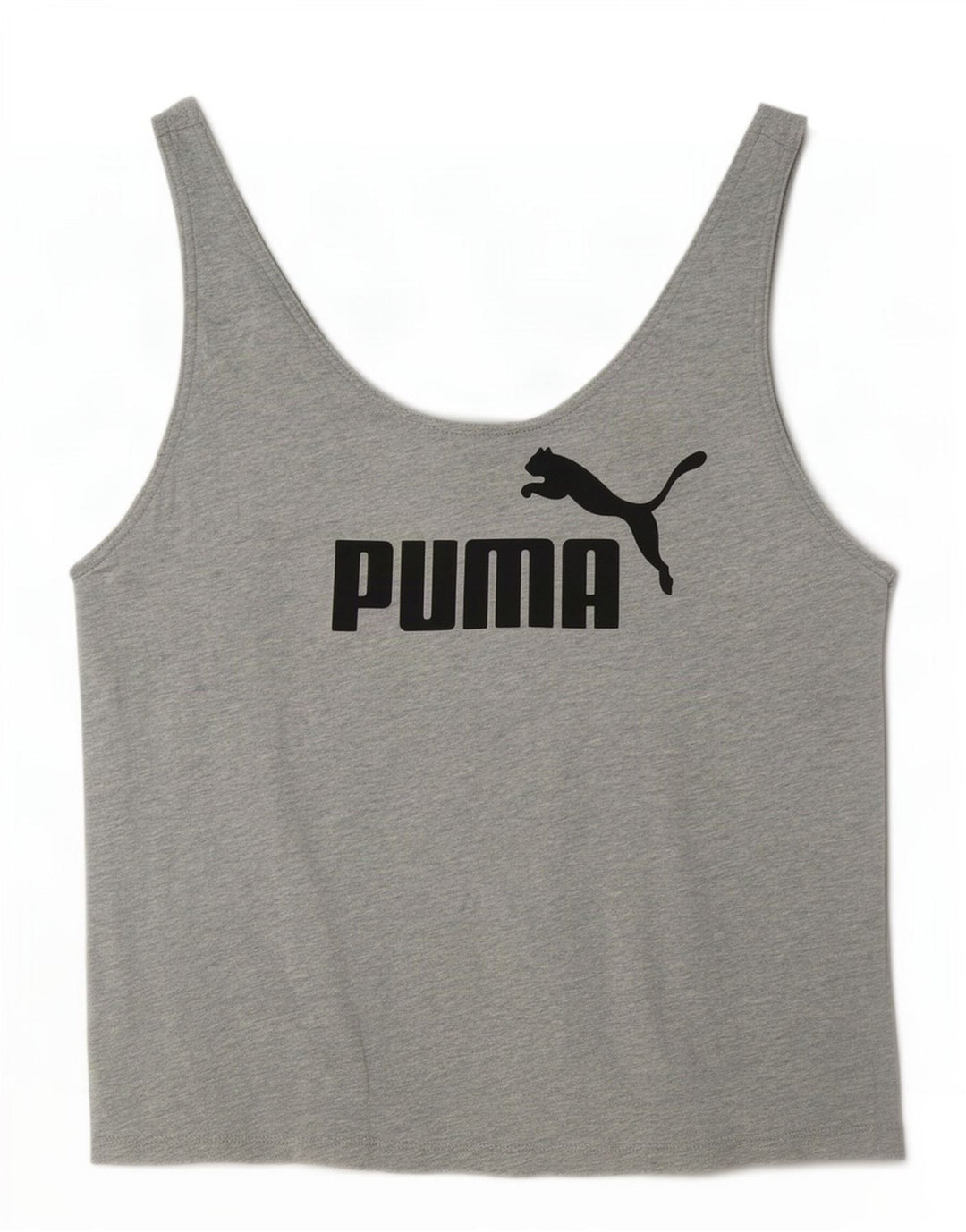 Puma Mujer Gráfico Chaleco Top UK 10 Pequeño Gris Moteado