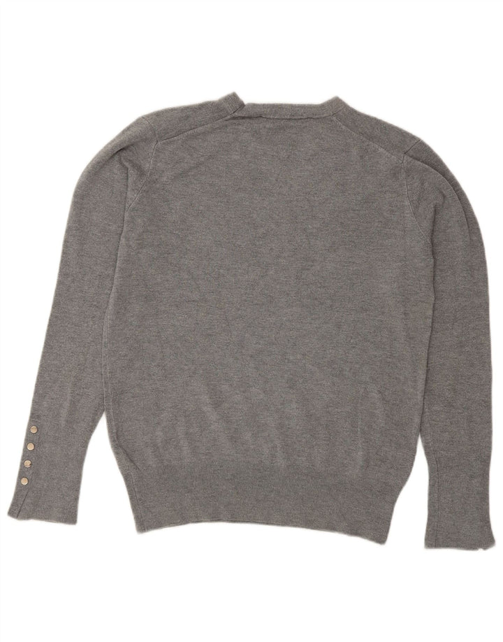 Zara - Jersey con cuello redondo para mujer, talla 40, color gris