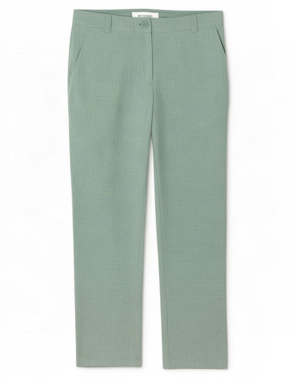 Rohan Pantalones casuales rectos de cintura alta para mujer UK 10 Small W32 L29 Verde