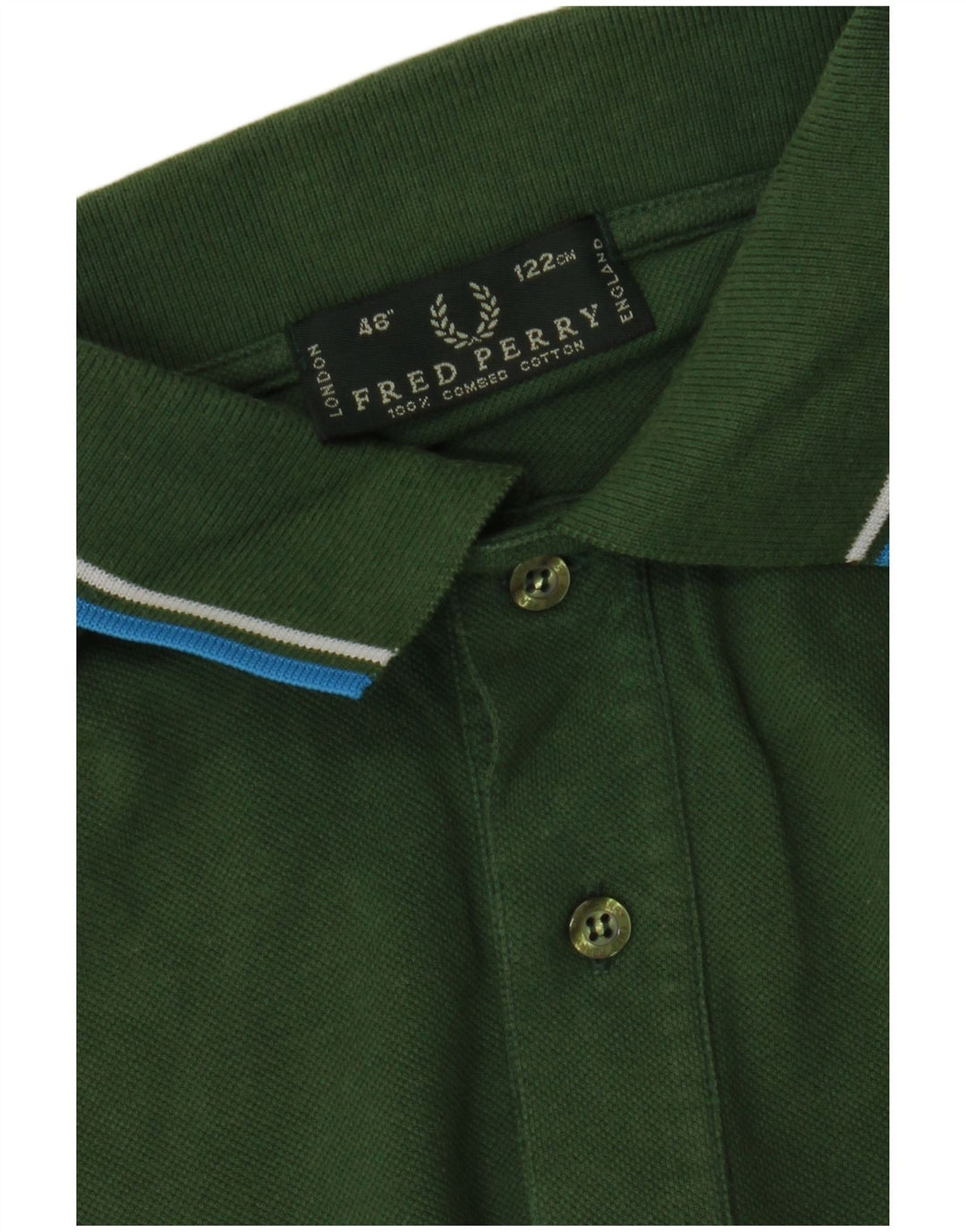 Polo Fred Perry Hombre Grande Verde Algodón