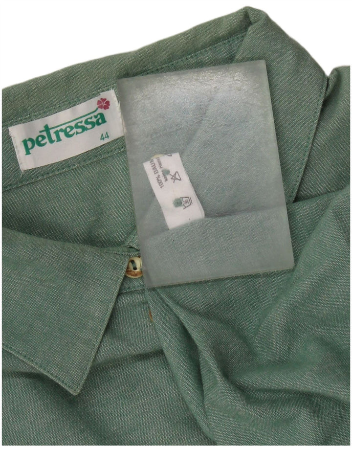 Petressa Camisa Holgada De Mujer EU 44 XL Algodón Floral Verde