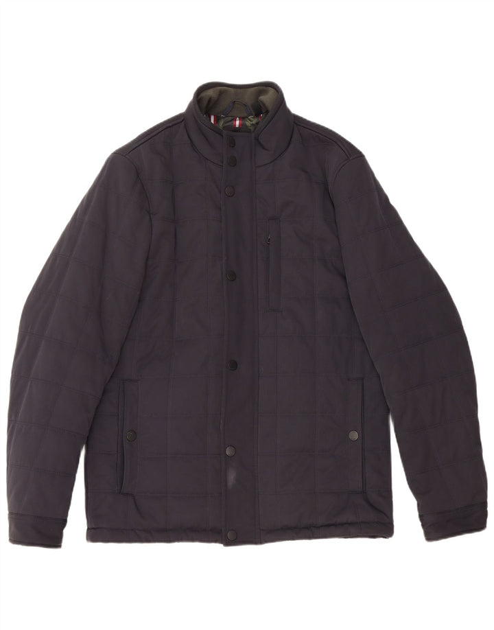 TED BAKER Chaqueta acolchada para hombre Talla 3 Mediana Azul marino Poliéster