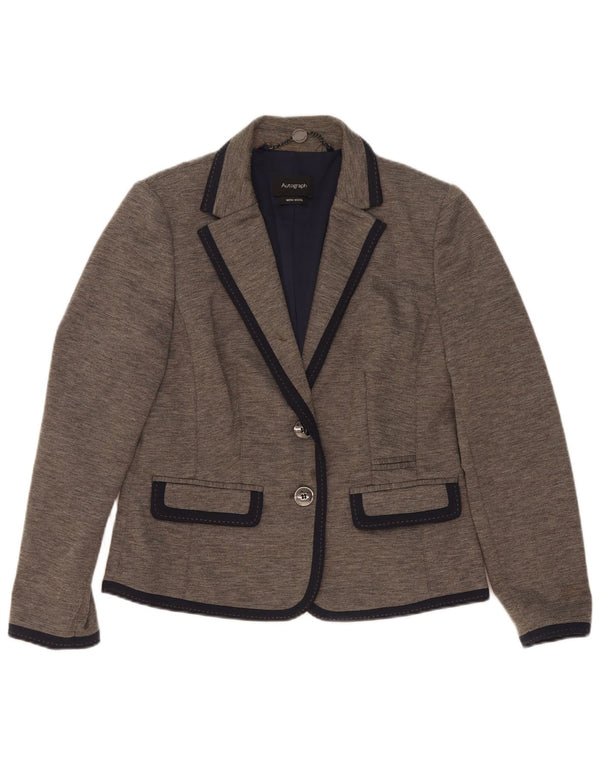 Marks & Spencer Chaqueta tipo blazer con 2 botones para mujer, talla 40, color gris medio